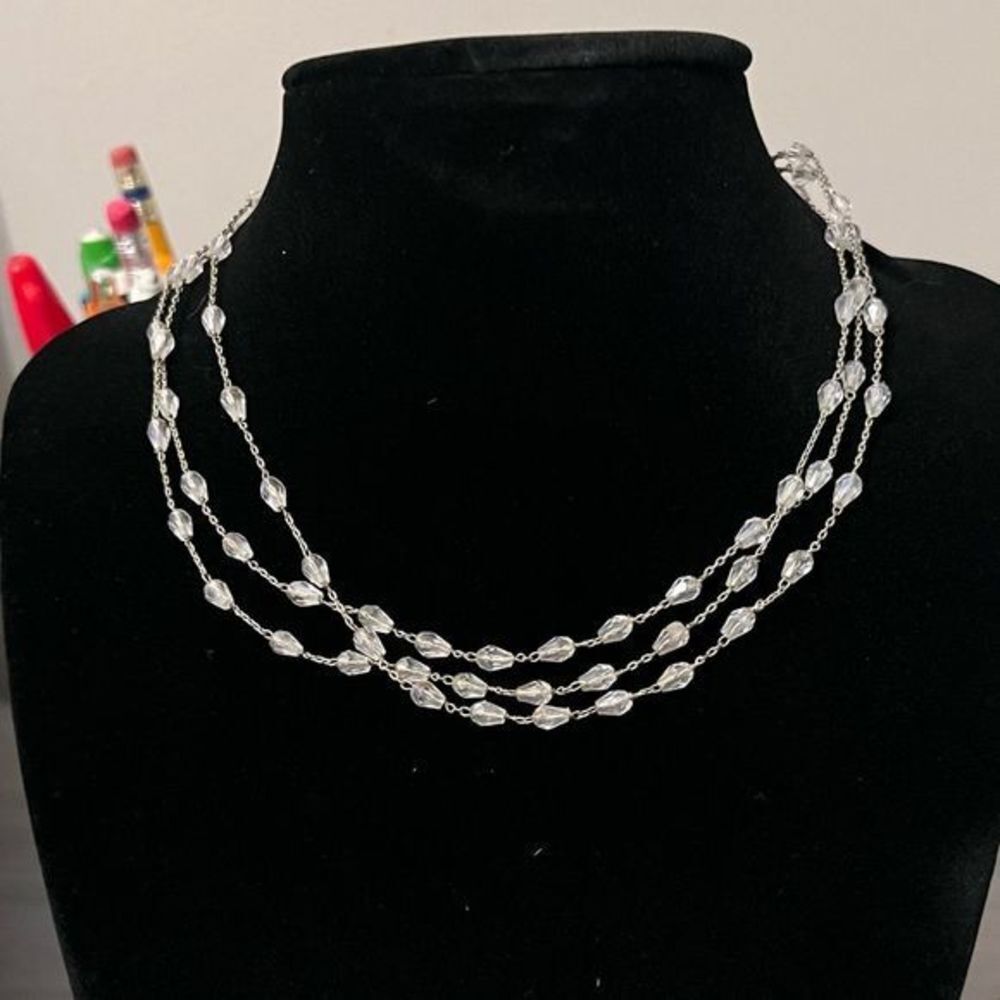 FREE PEOPLE triple layered Chrystal Choker 